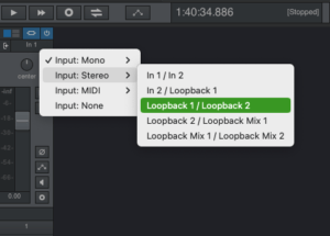 MOTU Loopback in REAPER